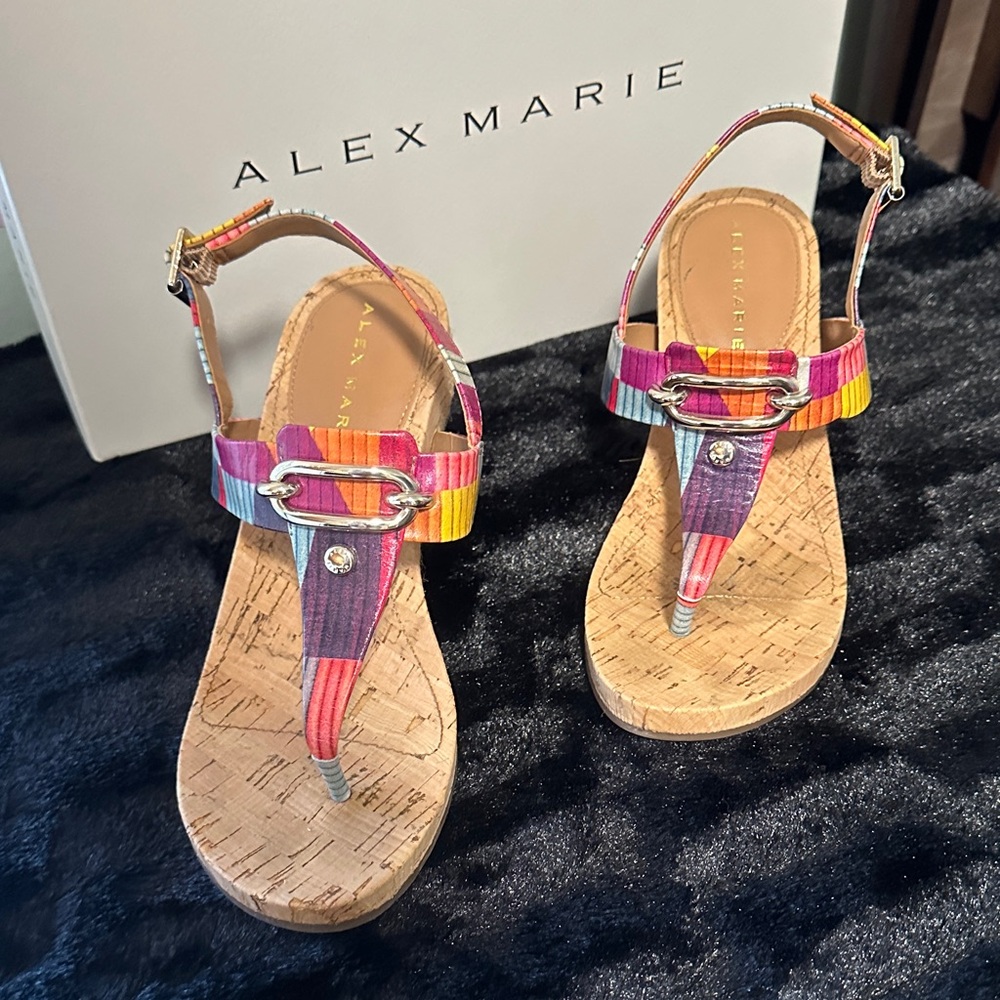 Alex Marie Burdette Colorful Strappy Sandals